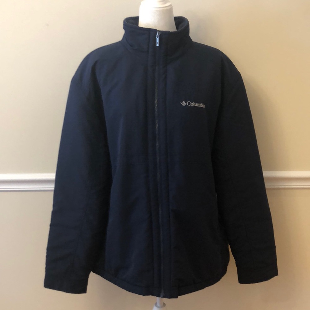 Columbia Men’s Fleece Lined Jacket Navy Blue Size XXL EUC